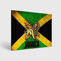 Холст прямоугольный Jamaica lion flag, цвет: 3D-принт
