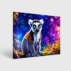Картина прямоугольная Лемур и звездная ночь