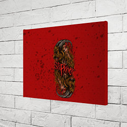 Холст прямоугольный Слипкнот гранж рога, цвет: 3D-принт — фото 2