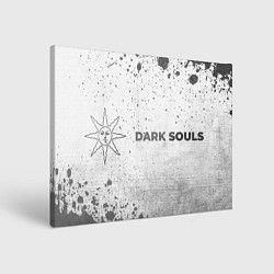 Холст прямоугольный Dark Souls - white gradient по-горизонтали, цвет: 3D-принт