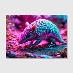 Холст прямоугольный Броненосец в розовом свете, цвет: 3D-принт — фото 2