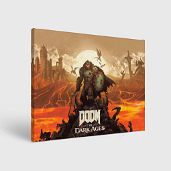 Холст прямоугольный Палач рока Doom the dark ages, цвет: 3D-принт