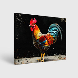 Картина прямоугольная Петух на черном