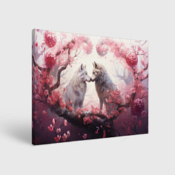 Картина прямоугольная Волчья гармония
