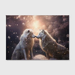 Холст прямоугольный Волчья нежность, цвет: 3D-принт — фото 2