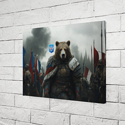 Холст прямоугольный Великан Руси медведь, цвет: 3D-принт — фото 2
