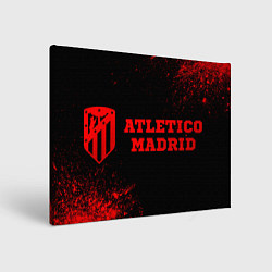 Холст прямоугольный Atletico Madrid - red gradient по-горизонтали, цвет: 3D-принт
