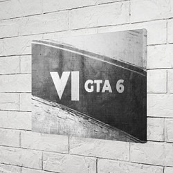 Холст прямоугольный GTA 6 - grey gradient по-горизонтали, цвет: 3D-принт — фото 2
