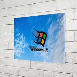 Холст прямоугольный Windows 95 logo, цвет: 3D-принт — фото 2