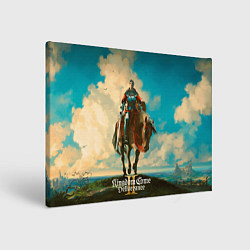 Холст прямоугольный Идржих на коне Kingdom come deliverence 2, цвет: 3D-принт