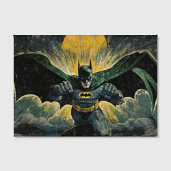 Холст прямоугольный Бэтмен с поднятыми кулаками, цвет: 3D-принт — фото 2