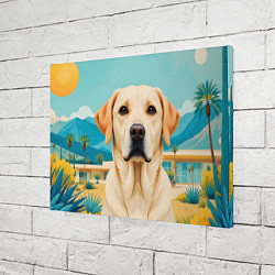 Холст прямоугольный Лето и лабрадор, цвет: 3D-принт — фото 2