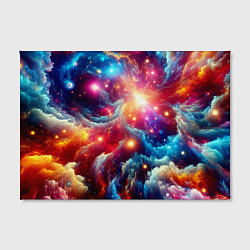 Холст прямоугольный Colorfull neon space clouds - ai art fantasy, цвет: 3D-принт — фото 2