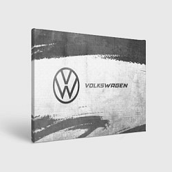 Холст прямоугольный Volkswagen - white gradient по-горизонтали, цвет: 3D-принт