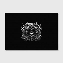Холст прямоугольный Metallica - four skulls, цвет: 3D-принт — фото 2