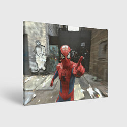 Картина прямоугольная Человек паук предупреждает