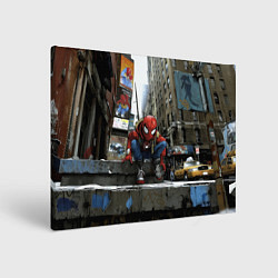 Холст прямоугольный Spiderman New York city, цвет: 3D-принт