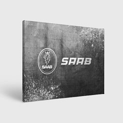 Холст прямоугольный Saab - grey gradient по-горизонтали, цвет: 3D-принт