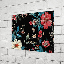 Холст прямоугольный Цветы старинный узор, цвет: 3D-принт — фото 2