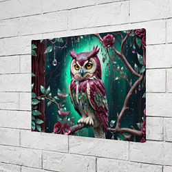 Холст прямоугольный Волшебная сова в самоцветном лесу, цвет: 3D-принт — фото 2