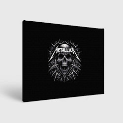 Холст прямоугольный Metallica - a skull with roses and thorns, цвет: 3D-принт