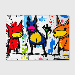 Холст прямоугольный Веселые зверята, цвет: 3D-принт — фото 2