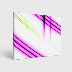 Картина прямоугольная Green white pink line