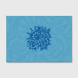 Холст прямоугольный Штурвал и три розы, цвет: 3D-принт — фото 2