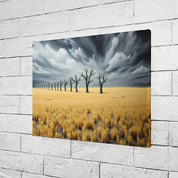 Холст прямоугольный Деревья в поле, цвет: 3D-принт — фото 2