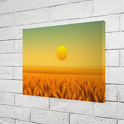 Холст прямоугольный Закат над пшеничным полем, цвет: 3D-принт — фото 2