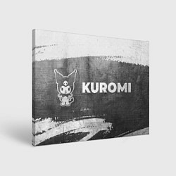 Холст прямоугольный Kuromi - grey gradient по-горизонтали, цвет: 3D-принт