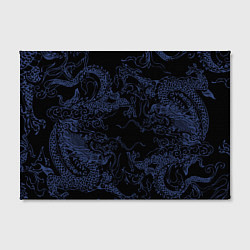 Холст прямоугольный Синий дракон на черном, цвет: 3D-принт — фото 2