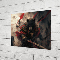 Холст прямоугольный Самурай медведь, цвет: 3D-принт — фото 2