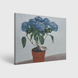 Картина прямоугольная Спящий воробушек на гортензии