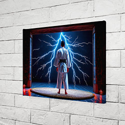 Холст прямоугольный Айкидоист и молния, цвет: 3D-принт — фото 2