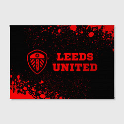 Холст прямоугольный Leeds United - red gradient по-горизонтали, цвет: 3D-принт — фото 2