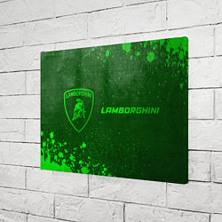 Холст прямоугольный Lamborghini - green gradient по-горизонтали, цвет: 3D-принт — фото 2