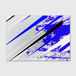 Холст прямоугольный Color white blue, цвет: 3D-принт — фото 2