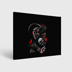 Холст прямоугольный Ронин самурай киборг, цвет: 3D-принт