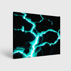 Холст прямоугольный Color light blue black, цвет: 3D-принт