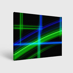 Холст прямоугольный Color blue black green, цвет: 3D-принт