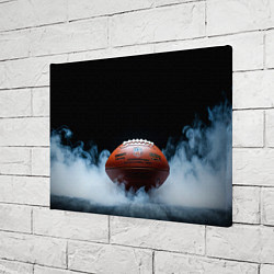 Холст прямоугольный Мяч для американского футбола в дыму, цвет: 3D-принт — фото 2