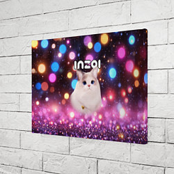 Холст прямоугольный Inzoi кошечка и логотип, цвет: 3D-принт — фото 2