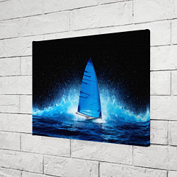 Холст прямоугольный Синяя парусная доска, цвет: 3D-принт — фото 2