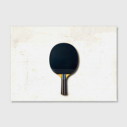 Холст прямоугольный Черная ракетка для пинг понга, цвет: 3D-принт — фото 2