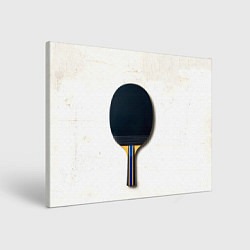 Холст прямоугольный Черная ракетка для пинг понга, цвет: 3D-принт