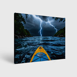 Холст прямоугольный На сабе в грозу, цвет: 3D-принт
