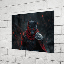 Холст прямоугольный Волк воин в доспехах, цвет: 3D-принт — фото 2