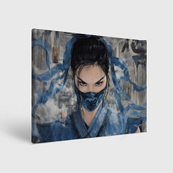 Холст прямоугольный Китана пронзительный взгляд, цвет: 3D-принт