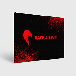 Холст прямоугольный Date A Live - red gradient по-горизонтали, цвет: 3D-принт